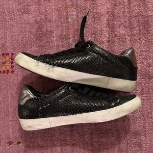 Zadig & Voltaire Black and Silver Sneakers